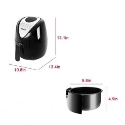 Winado 2.85 qt. Black Air Fryer with 7-Cooking Presets and Digital Touch Panel 14 Winado 2.85 qt. Black Air Fryer with 7-Cooking Presets and Digital Touch Panel -Air Fryers shop black air fryers 089655515589 fa 1000