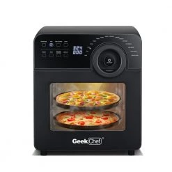 Unbranded Oliver 15 qt. Stainless Steel Air Fryer with 1-Skewer rack, 1-Baking cage, 1-Wire rack, 1-Mesh basket, 1-Mesh tray