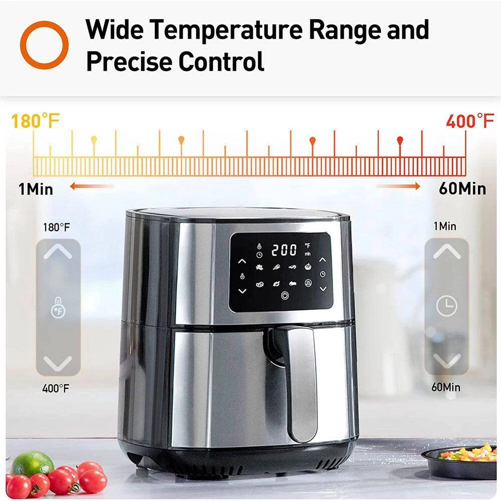 Unbranded 5.8 qt. Multi Tasker 8 Double Basket Air Fryer w/LED Touchscreen 7 Unbranded 5.8 qt. Multi Tasker 8 Double Basket Air Fryer w/LED Touchscreen - Image 5