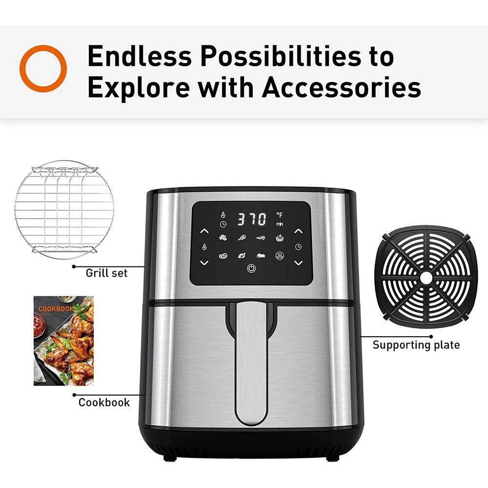 Unbranded 5.8 qt. Multi Tasker 8 Double Basket Air Fryer w/LED Touchscreen 4 Unbranded 5.8 qt. Multi Tasker 8 Double Basket Air Fryer w/LED Touchscreen - Image 2