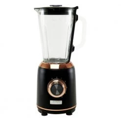HADEN Heritage 56 oz. 5-Speed Black and Copper Blender with Dual Safety Lock Jug