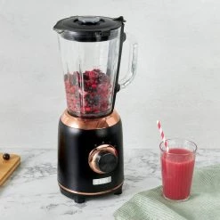 HADEN Heritage 56 oz. 5-Speed Black and Copper Blender with Dual Safety Lock Jug -Air Fryers shop black and copper haden countertop blenders 75038 76 1000