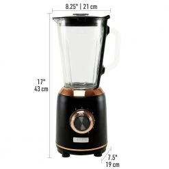 HADEN Heritage 56 oz. 5-Speed Black and Copper Blender with Dual Safety Lock Jug -Air Fryers shop black and copper haden countertop blenders 75038 c3 1000
