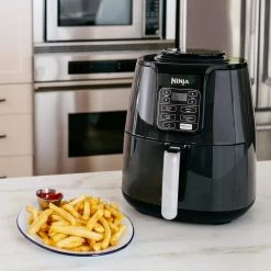 NINJA 4 Qt. Electric Black Air Fryer with Recipe Book (AF101) 17 NINJA 4 Qt. Electric Black Air Fryer with Recipe Book (AF101) -Air Fryers shop black and gray ninja air fryers af101 40 1000