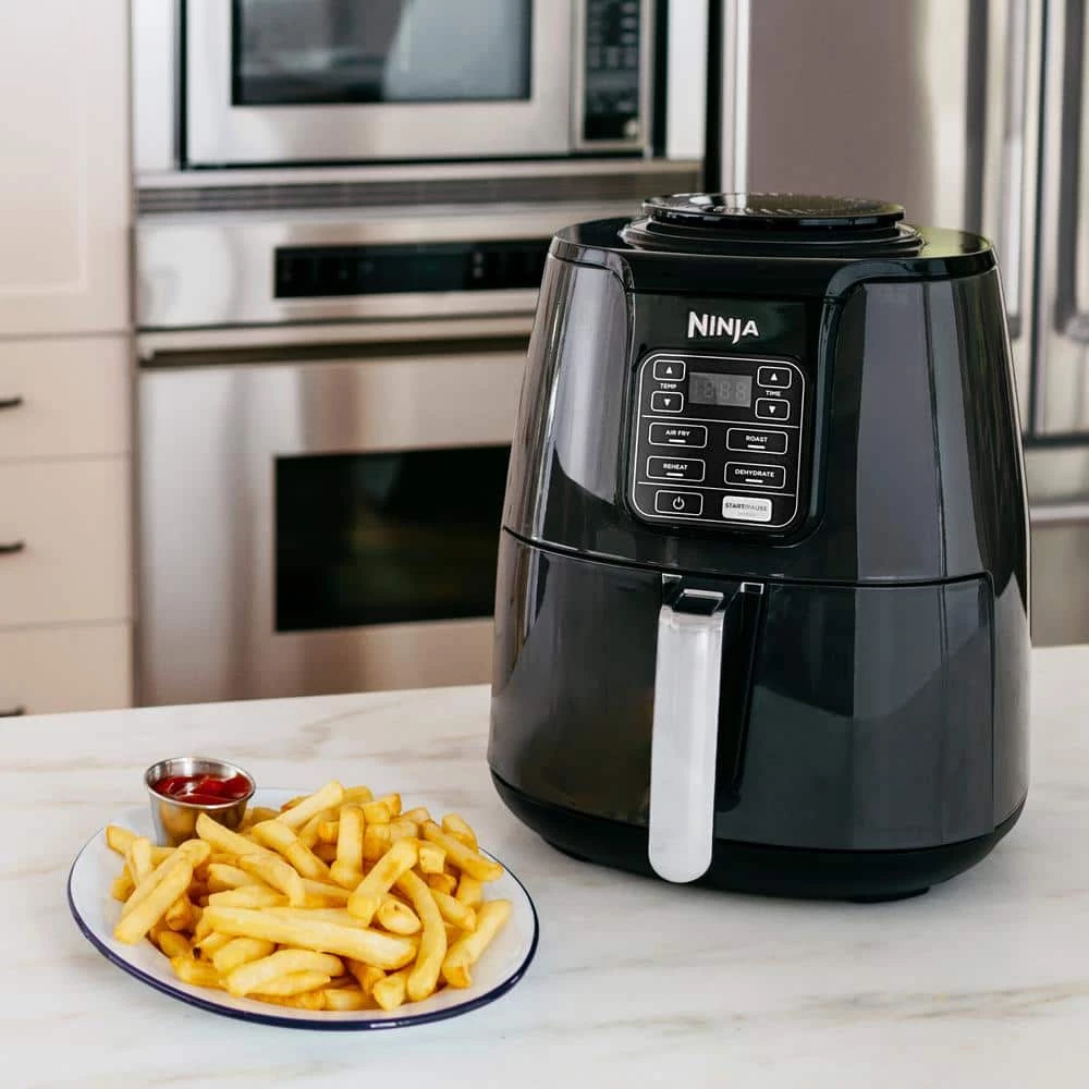 NINJA 4 Qt. Electric Black Air Fryer with Recipe Book (AF101) 11 NINJA 4 Qt. Electric Black Air Fryer with Recipe Book (AF101) - Image 9