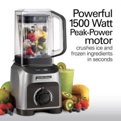 HAMILTON BEACH PROFESSIONAL 32 oz. 14-Speed Black and Grey Countertop Blender with Quiet Shield 13 HAMILTON BEACH PROFESSIONAL 32 oz. 14-Speed Black and Grey Countertop Blender with Quiet Shield -Air Fryers shop black and grey hamilton beach professional countertop blenders 58870 4f 1000