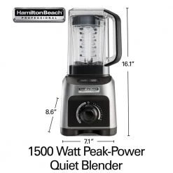 HAMILTON BEACH PROFESSIONAL 32 oz. 14-Speed Black and Grey Countertop Blender with Quiet Shield 11 HAMILTON BEACH PROFESSIONAL 32 oz. 14-Speed Black and Grey Countertop Blender with Quiet Shield -Air Fryers shop black and grey hamilton beach professional countertop blenders 58870 66 1000