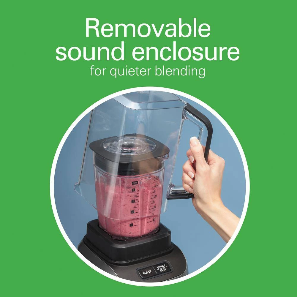 HAMILTON BEACH PROFESSIONAL 32 oz. 14-Speed Black and Grey Countertop Blender with Quiet Shield 10 HAMILTON BEACH PROFESSIONAL 32 oz. 14-Speed Black and Grey Countertop Blender with Quiet Shield - Image 8