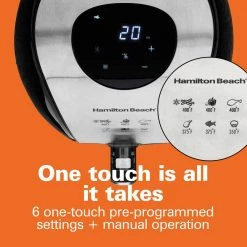 Hamilton Beach 3.4 Qt. Black Air Fryer with Nonstick Basket 14 Hamilton Beach 3.4 Qt. Black Air Fryer with Nonstick Basket -Air Fryers shop black and silver hamilton beach air fryers 35065 44 1000