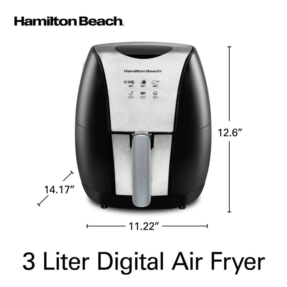 Hamilton Beach 3.4 Qt. Black Air Fryer with Nonstick Basket 4 Hamilton Beach 3.4 Qt. Black Air Fryer with Nonstick Basket - Image 2