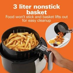 Hamilton Beach 3.4 Qt. Black Air Fryer with Nonstick Basket 16 Hamilton Beach 3.4 Qt. Black Air Fryer with Nonstick Basket -Air Fryers shop black and silver hamilton beach air fryers 35065 76 1000