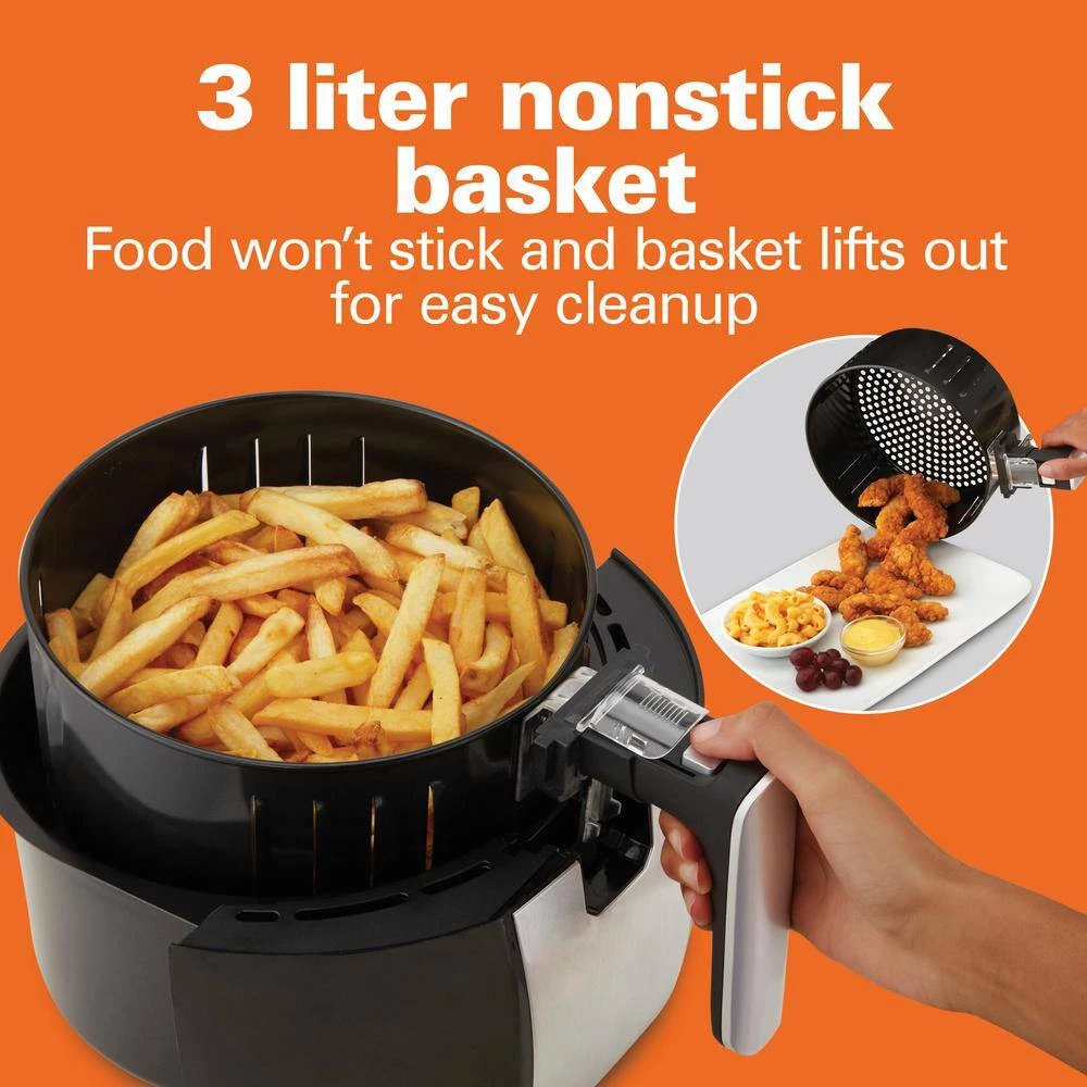 Hamilton Beach 3.4 Qt. Black Air Fryer with Nonstick Basket 9 Hamilton Beach 3.4 Qt. Black Air Fryer with Nonstick Basket - Image 7