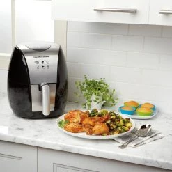 Hamilton Beach 3.4 Qt. Black Air Fryer with Nonstick Basket 12 Hamilton Beach 3.4 Qt. Black Air Fryer with Nonstick Basket -Air Fryers shop black and silver hamilton beach air fryers 35065 c3 1000