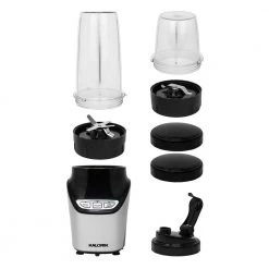 KALORIK 34 oz. 3-Speed Black and Silver Nutrition Blender 8-Piece Set -Air Fryers shop black and silver kalorik countertop blenders nbl 43216 bk 1f 1000