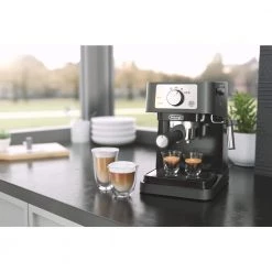 DeLonghi De'Longhi Stilosa Black and SS 15-Bar Pump Espresso Maker 16 DeLonghi De'Longhi Stilosa Black and SS 15-Bar Pump Espresso Maker -Air Fryers shop black and stainess steel delonghi espresso machines ec260bk 44 1000