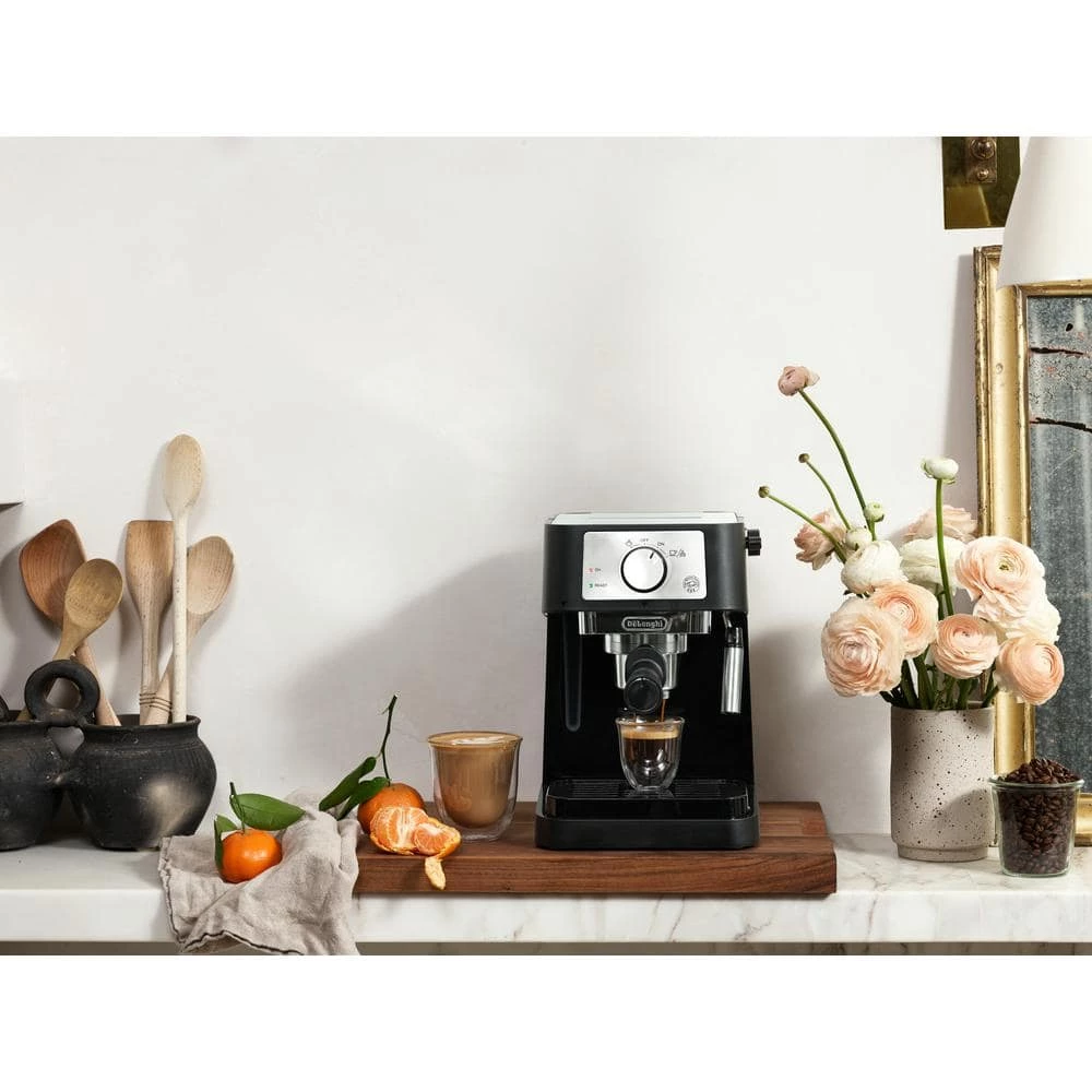 DeLonghi De'Longhi Stilosa Black and SS 15-Bar Pump Espresso Maker 10 DeLonghi De'Longhi Stilosa Black and SS 15-Bar Pump Espresso Maker - Image 8