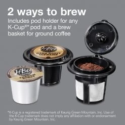 Hamilton Beach FlexBrew 1-Cup Black Drip Coffee Maker with Removable Reservoir 16 Hamilton Beach FlexBrew 1-Cup Black Drip Coffee Maker with Removable Reservoir -Air Fryers shop black and stainless steel hamilton beach single serve coffee makers 49919 1f 1000