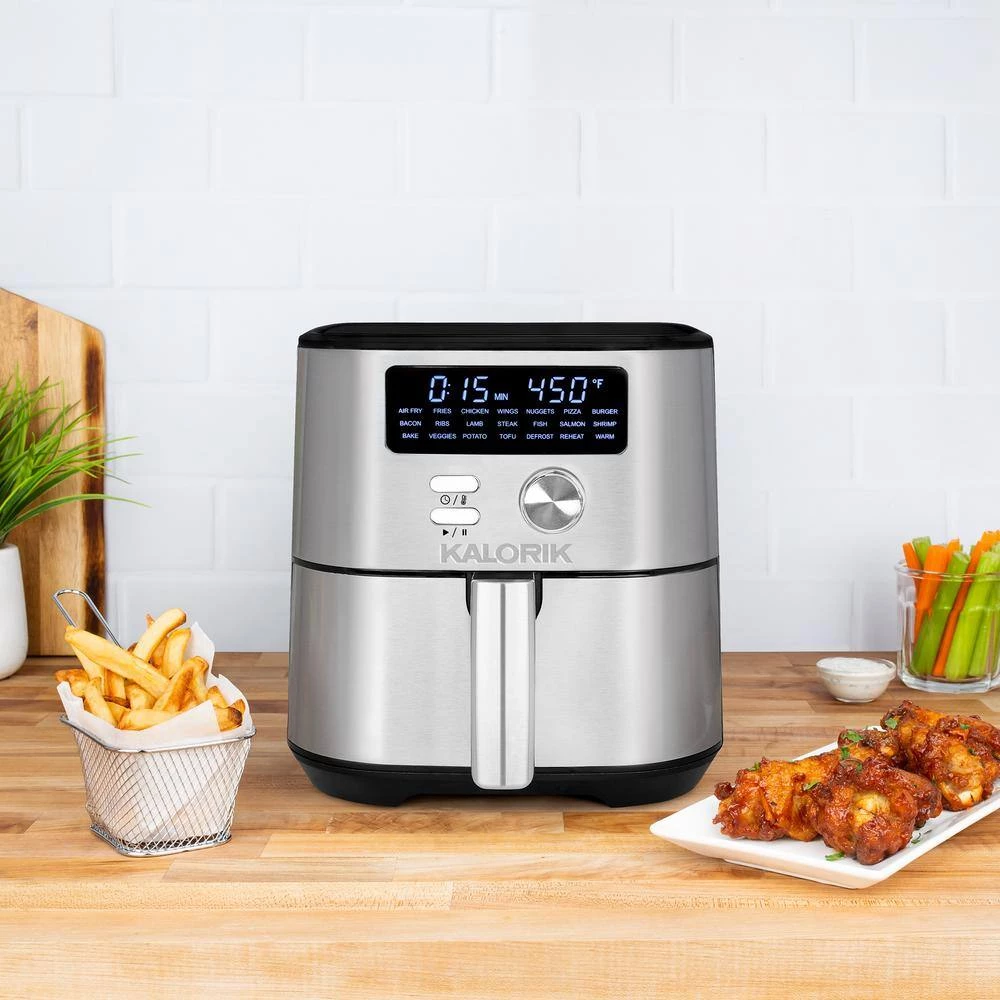 Kalorik MAXX 4 qt. Black and Stainless Steel Digital Air Fryer 12 Kalorik MAXX 4 qt. Black and Stainless Steel Digital Air Fryer - Image 10