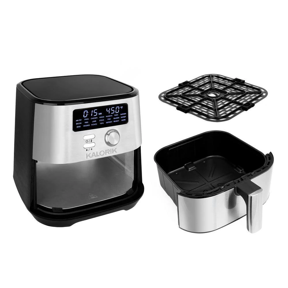 Kalorik MAXX 4 qt. Black and Stainless Steel Digital Air Fryer 9 Kalorik MAXX 4 qt. Black and Stainless Steel Digital Air Fryer - Image 7