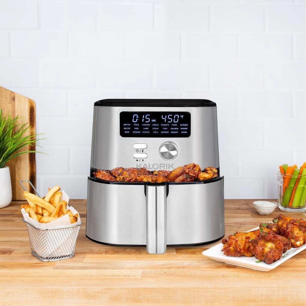 Kalorik MAXX 4 qt. Black and Stainless Steel Digital Air Fryer 11 Kalorik MAXX 4 qt. Black and Stainless Steel Digital Air Fryer - Image 9