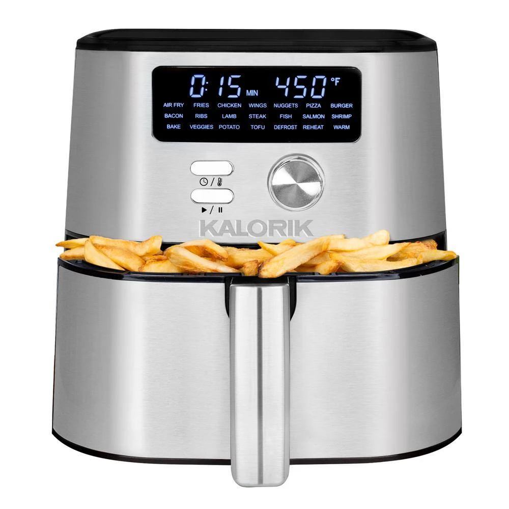 Kalorik MAXX 4 qt. Black and Stainless Steel Digital Air Fryer 6 Kalorik MAXX 4 qt. Black and Stainless Steel Digital Air Fryer - Image 4