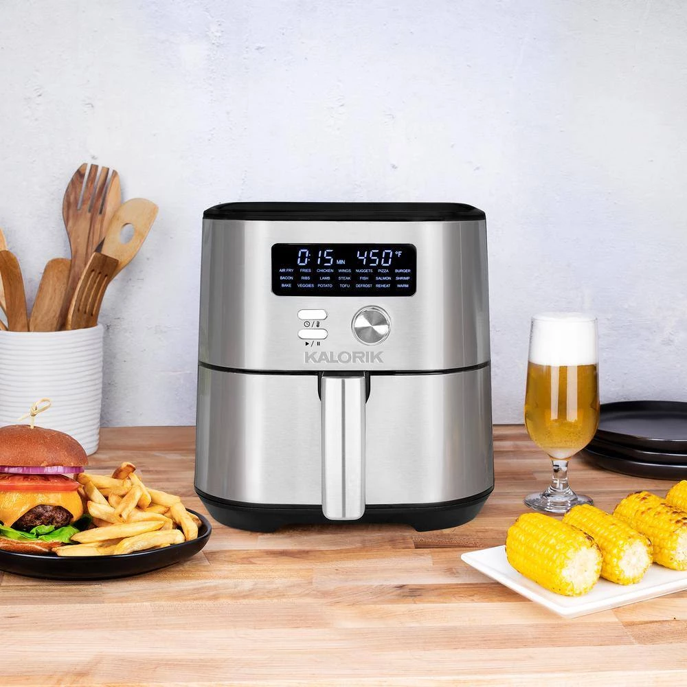 Kalorik MAXX 6 qt. Black and Stainless Steel Digital Air Fryer 12 Kalorik MAXX 6 qt. Black and Stainless Steel Digital Air Fryer - Image 10
