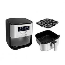 Kalorik MAXX 6 qt. Black and Stainless Steel Digital Air Fryer 18 Kalorik MAXX 6 qt. Black and Stainless Steel Digital Air Fryer -Air Fryers shop black and stainless steel kalorik air fryers ft 47823 bkss 44 1000