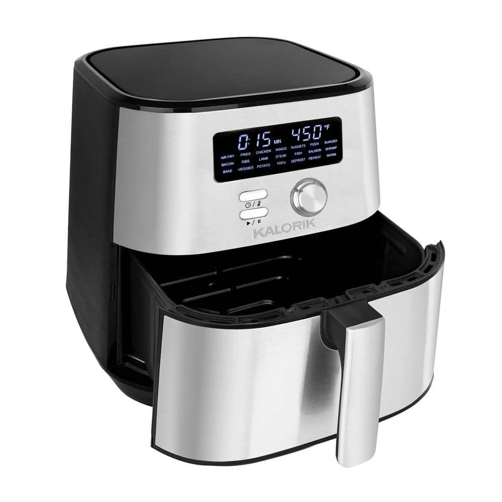 Kalorik MAXX 6 qt. Black and Stainless Steel Digital Air Fryer 5 Kalorik MAXX 6 qt. Black and Stainless Steel Digital Air Fryer - Image 3