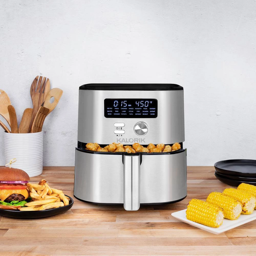 Kalorik MAXX 6 qt. Black and Stainless Steel Digital Air Fryer 10 Kalorik MAXX 6 qt. Black and Stainless Steel Digital Air Fryer - Image 8