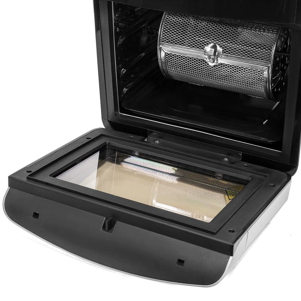 Barton 13 qt. 1600-Watt XL 16-in-1 Black Electric Air Fryer Oven with Rotisserie and Dehydrator Kit 6 Barton 13 qt. 1600-Watt XL 16-in-1 Black Electric Air Fryer Oven with Rotisserie and Dehydrator Kit - Image 4