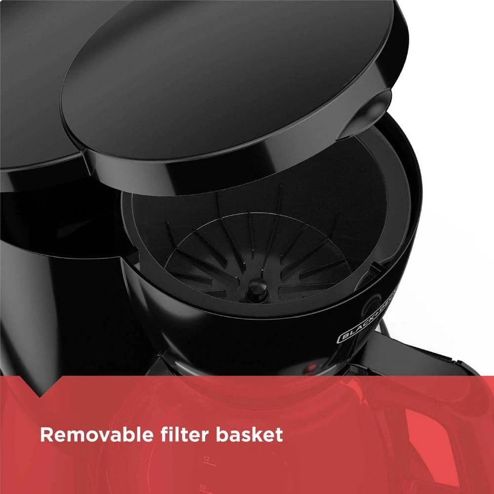BLACK+DECKER 12-Cup Black Switch Coffee Maker with Duralife Glass Carafe 6 BLACK+DECKER 12-Cup Black Switch Coffee Maker with Duralife Glass Carafe - Image 4