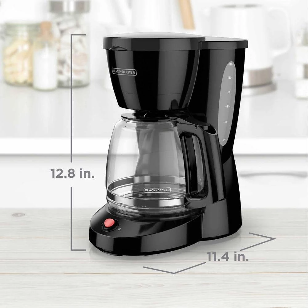 BLACK+DECKER 12-Cup Black Switch Coffee Maker with Duralife Glass Carafe 10 BLACK+DECKER 12-Cup Black Switch Coffee Maker with Duralife Glass Carafe - Image 8