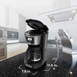 BLACK+DECKER 12-Cup Programmable Black Coffee Maker with Built-In Timer 19 BLACK+DECKER 12-Cup Programmable Black Coffee Maker with Built-In Timer -Air Fryers shop black black decker drip coffee makers cm2030b 76 1000