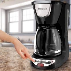 BLACK+DECKER 12-Cup Programmable Black Drip Coffee Maker with Glass Carafe, Built-In Timer and Automatic Shut-Off 17 BLACK+DECKER 12-Cup Programmable Black Drip Coffee Maker with Glass Carafe, Built-In Timer and Automatic Shut-Off -Air Fryers shop black black decker drip coffee makers dcm100b 31 1000