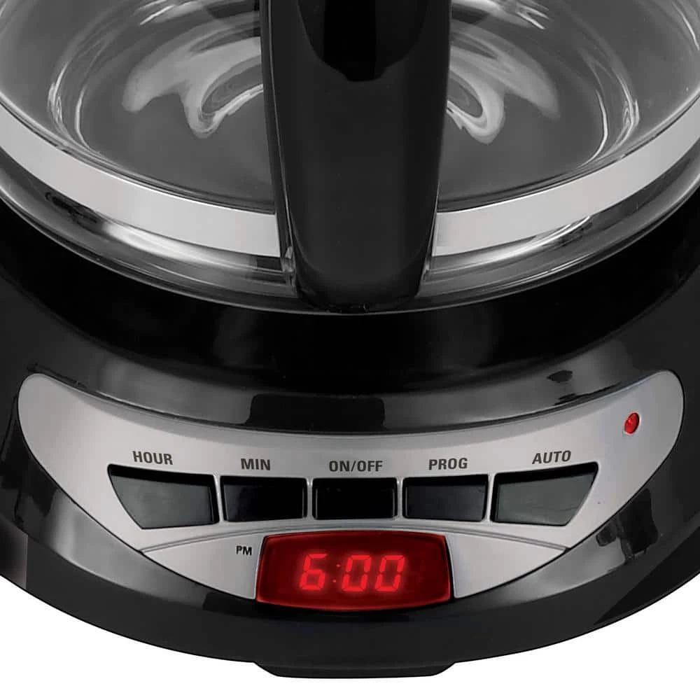 BLACK+DECKER 12-Cup Programmable Black Drip Coffee Maker with Glass Carafe, Built-In Timer and Automatic Shut-Off 8 BLACK+DECKER 12-Cup Programmable Black Drip Coffee Maker with Glass Carafe, Built-In Timer and Automatic Shut-Off - Image 6