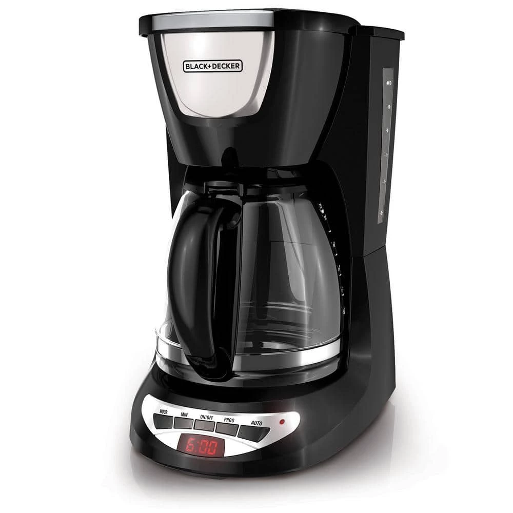 BLACK+DECKER 12-Cup Programmable Black Drip Coffee Maker with Glass Carafe, Built-In Timer and Automatic Shut-Off 3 BLACK+DECKER 12-Cup Programmable Black Drip Coffee Maker with Glass Carafe, Built-In Timer and Automatic Shut-Off