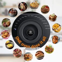 Boyel Living 15 Qt. Black Stainless Steel 16 in 1 Digital Air Fryer Oven with Rotisserie and Dehydrator, 8 Accessories Included -Air Fryers shop black boyel living air fryers gbk gaf14 76 1000