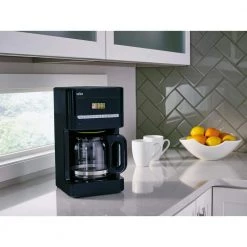 Braun BrewSense 12-Cup Programmable Black Drip Coffee Maker with Temperature Control -Air Fryers shop black braun drip coffee makers kf7000bk 31 1000