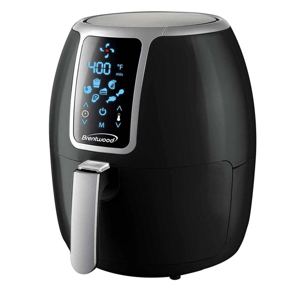 Brentwood Small 1400-Watt 4 qt. Black Electric Digital Air Fryer with Temperature Control 3 Brentwood Small 1400-Watt 4 qt. Black Electric Digital Air Fryer with Temperature Control