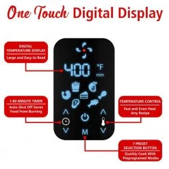 Brentwood Small 1400-Watt 4 qt. Black Electric Digital Air Fryer with Temperature Control 16 Brentwood Small 1400-Watt 4 qt. Black Electric Digital Air Fryer with Temperature Control -Air Fryers shop black brentwood air fryers 985117022m fa 1000