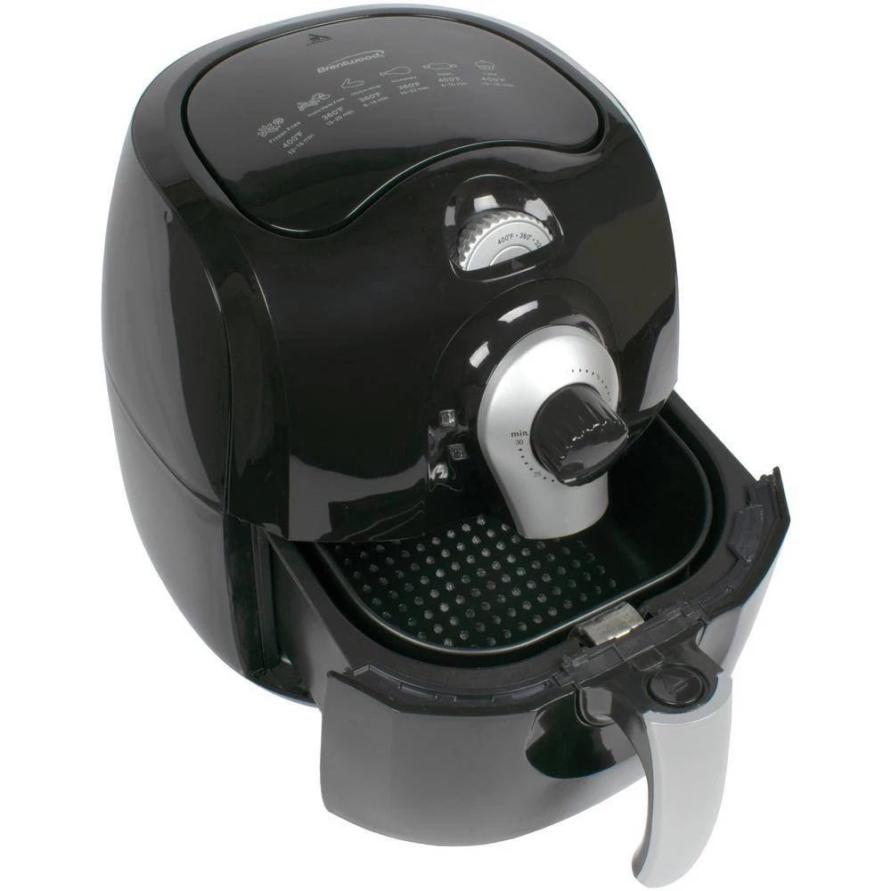 Brentwood 3.7 Qt. Black Air Fryer With Timer and Temperature Control 4 Brentwood 3.7 Qt. Black Air Fryer With Timer and Temperature Control - Image 2