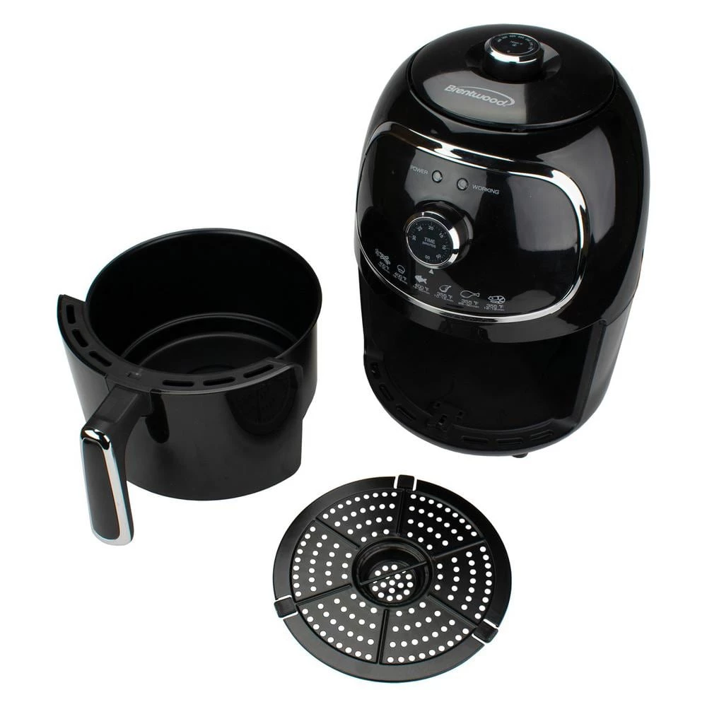 Brentwood Appliances 2 qt. Black Small Electric Air Fryer with Timer and Temperature Control 6 Brentwood Appliances 2 qt. Black Small Electric Air Fryer with Timer and Temperature Control - Image 4