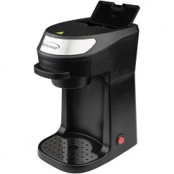 Brentwood 1-Cup Black Single-Serve Coffee Maker with Mug 12 Brentwood 1-Cup Black Single-Serve Coffee Maker with Mug -Air Fryers shop black brentwood single serve coffee makers ts 111bk 1f 1000