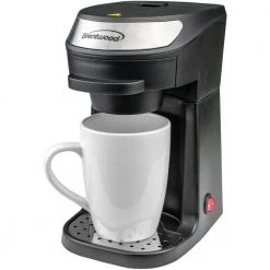 Brentwood 1-Cup Black Single-Serve Coffee Maker with Mug 15 Brentwood 1-Cup Black Single-Serve Coffee Maker with Mug -Air Fryers shop black brentwood single serve coffee makers ts 111bk 76 1000