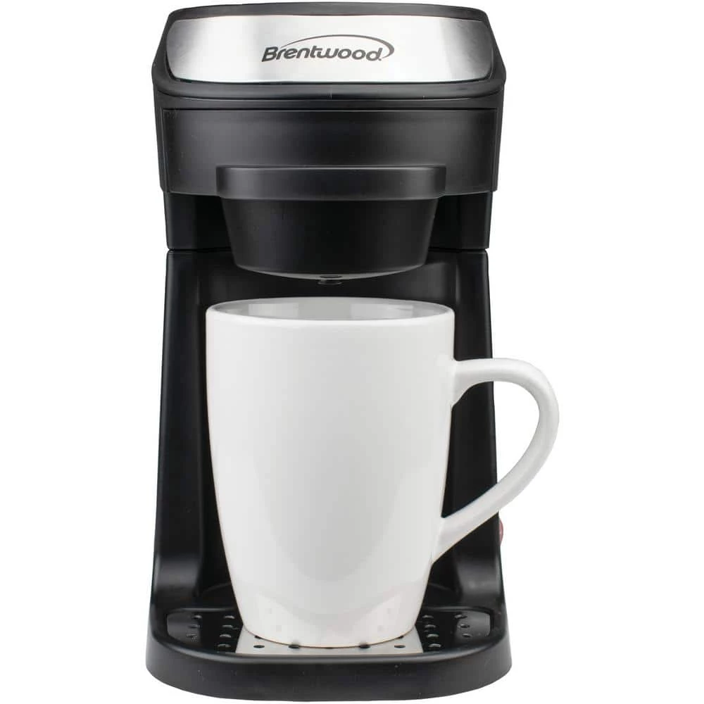 Brentwood 1-Cup Black Single-Serve Coffee Maker with Mug 4 Brentwood 1-Cup Black Single-Serve Coffee Maker with Mug - Image 2