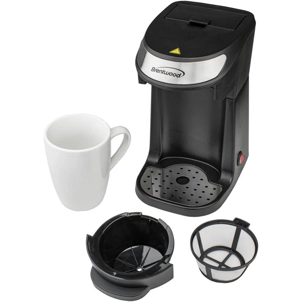 Brentwood 1-Cup Black Single-Serve Coffee Maker with Mug 8 Brentwood 1-Cup Black Single-Serve Coffee Maker with Mug - Image 6
