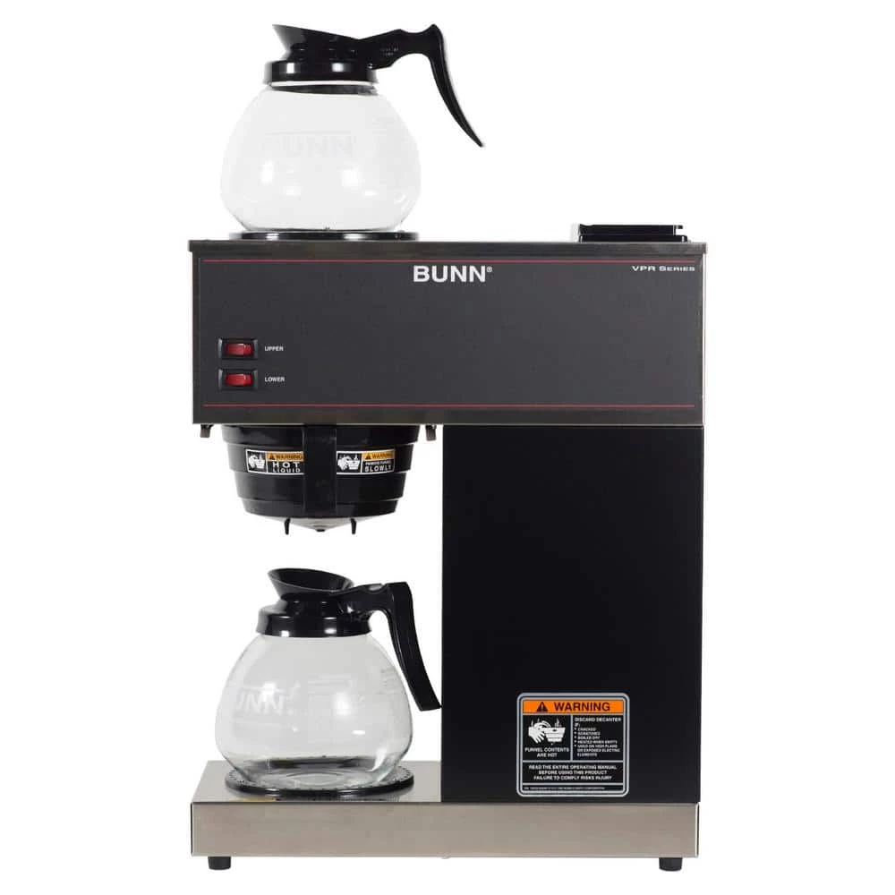 Bunn VPR 12-Cup Commercial Coffee Maker w/ 2 Glass Decanters, 33200.0015 3 Bunn VPR 12-Cup Commercial Coffee Maker w/ 2 Glass Decanters, 33200.0015