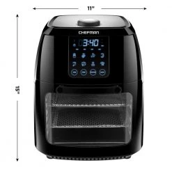 Chefman 6.3 qt. Black Air Fryer TurboFry 14 Chefman 6.3 qt. Black Air Fryer TurboFry -Air Fryers shop black chefman air fryers rj38 6 rdo fa 1000