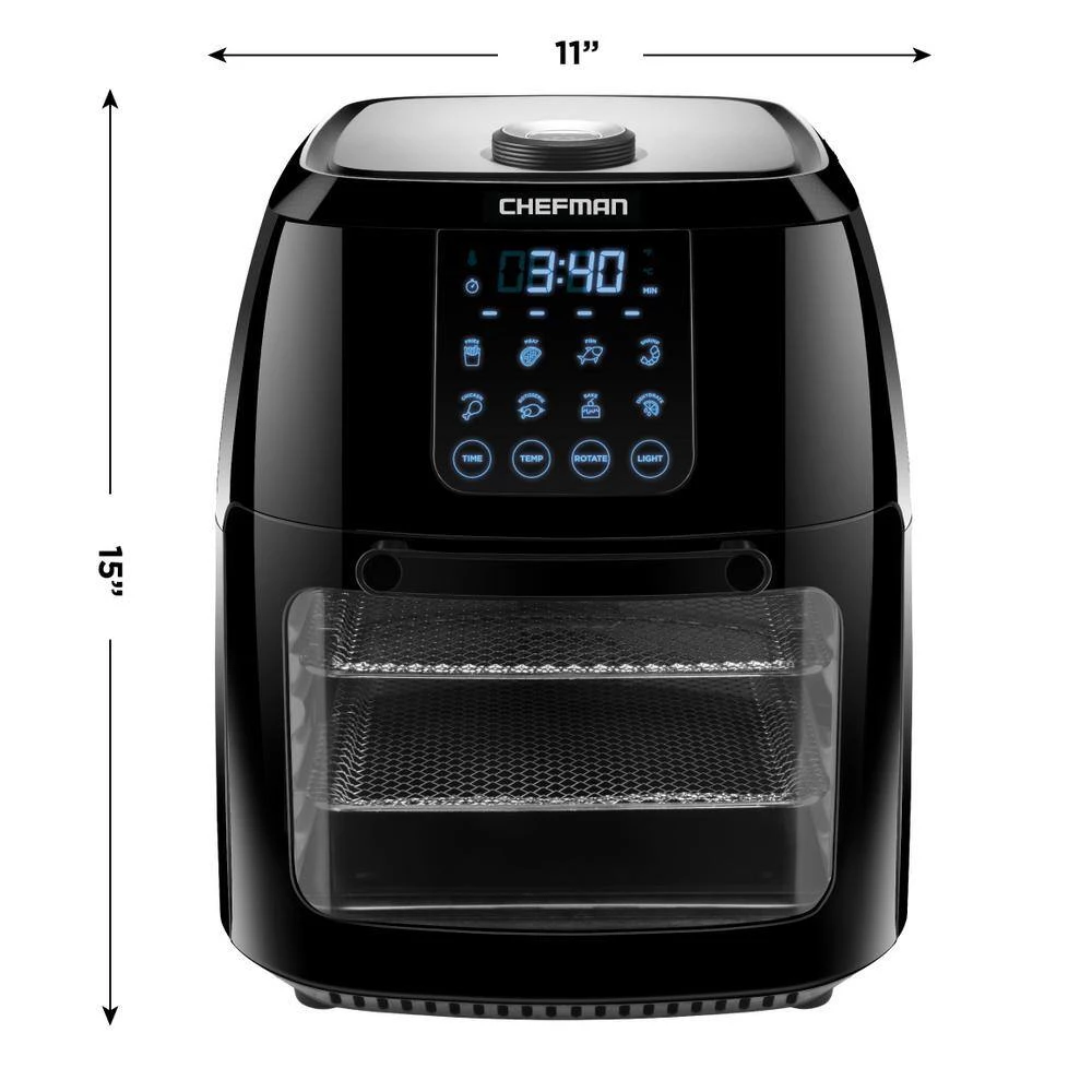 Chefman 6.3 qt. Black Air Fryer TurboFry 8 Chefman 6.3 qt. Black Air Fryer TurboFry - Image 6