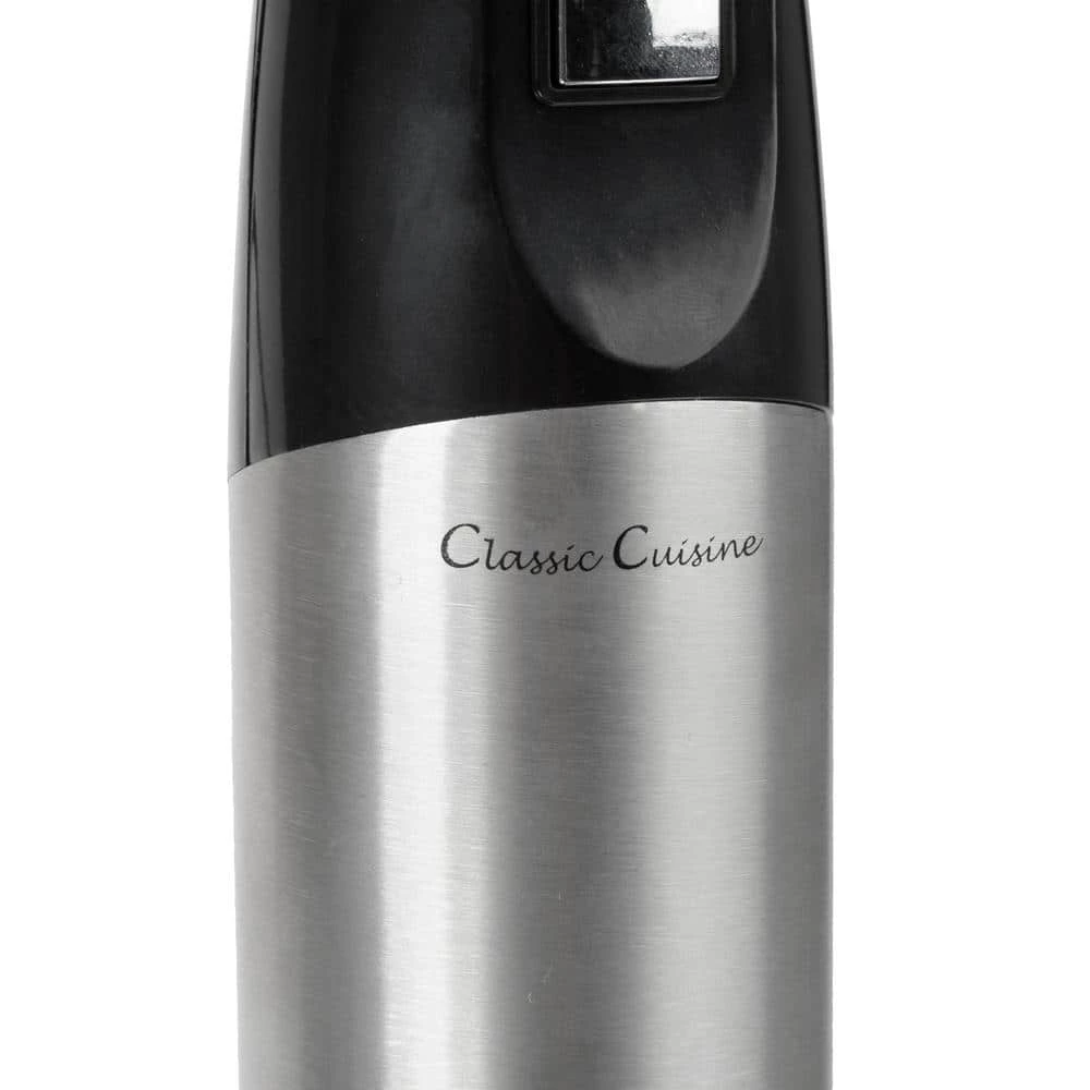 Classic Cuisine 6-Speed 4-in-1 Black Immersion Blender with Chopper and Whisk Attachment 7 Classic Cuisine 6-Speed 4-in-1 Black Immersion Blender with Chopper and Whisk Attachment - Image 5